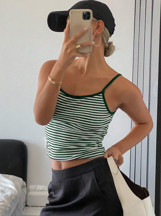Livesso Women Striped Casual Cami Top For Summer