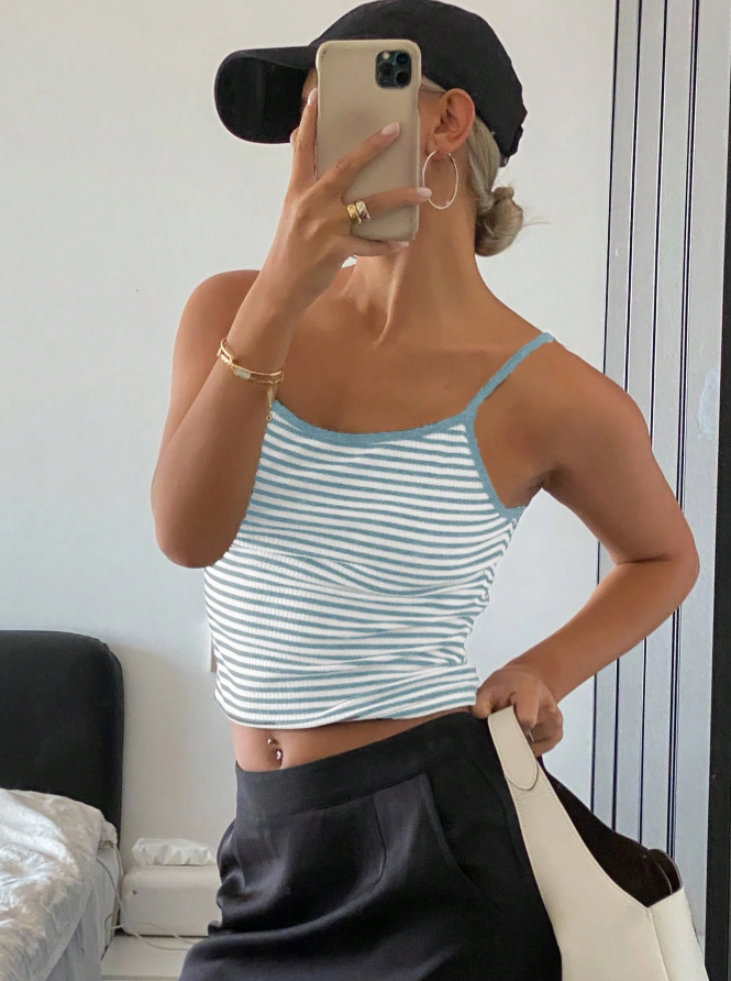 Livesso Women Striped Casual Cami Top For Summer