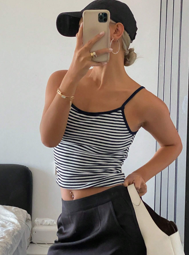 Livesso Women Striped Casual Cami Top For Summer